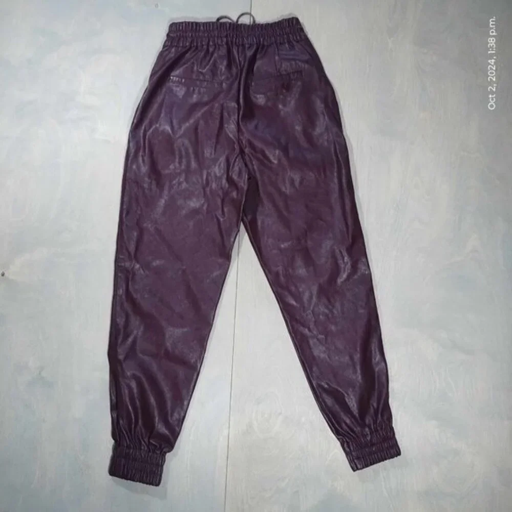 Dynamite Plum‎ Faux Leather Leather Jogger Runs larger.